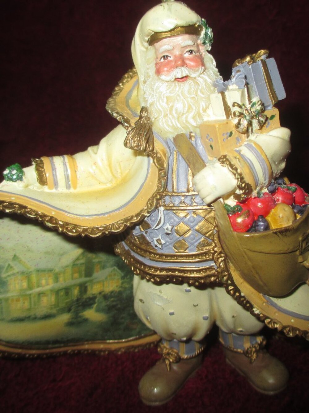 Thomas Kinkade Old World Santas Ornament "Christmas Snowfall" Santa